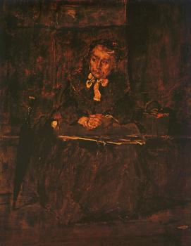 米哈伊 穆卡西斯 Seated Old Woman-Study for The  Pawnbroker's Shop